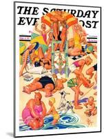 "King of the Beach," Saturday Evening Post Cover, September 3, 1932-Joseph Christian Leyendecker-Mounted Giclee Print