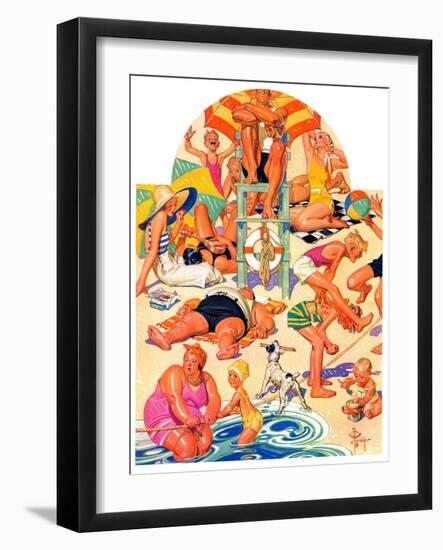 "King of the Beach,"September 3, 1932-Joseph Christian Leyendecker-Framed Giclee Print