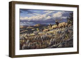 King of the Hill - Elk-Wilhelm Goebel-Framed Giclee Print