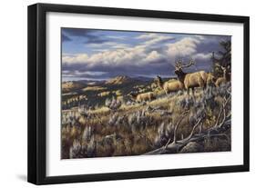 King of the Hill - Elk-Wilhelm Goebel-Framed Giclee Print