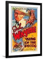 KING OF THE PECOS, John Wayne on poster art, 1936.-null-Framed Art Print