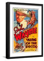 KING OF THE PECOS, John Wayne on poster art, 1936.-null-Framed Art Print