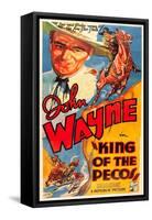 KING OF THE PECOS, John Wayne on poster art, 1936.-null-Framed Stretched Canvas