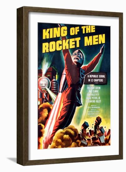 King of the Rocket Men, Tristram Coffin (In the 'Rocket Suit'), 1949-null-Framed Art Print