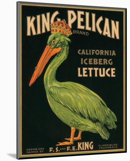 King Pelican Brand California Iceberg Lettuce-null-Mounted Premium Giclee Print