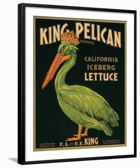 King Pelican Brand California Iceberg Lettuce-null-Framed Art Print