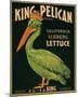 King Pelican Brand California Iceberg Lettuce-null-Mounted Art Print