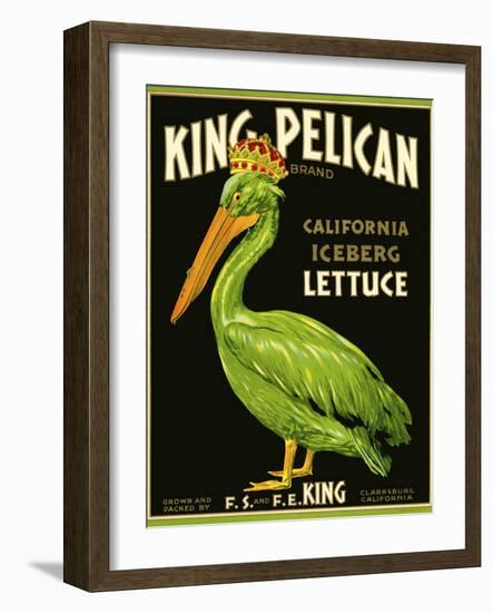 King Pelican Brand Lettuce-null-Framed Premium Giclee Print