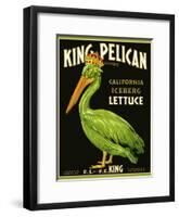 King Pelican Brand Lettuce-null-Framed Premium Giclee Print