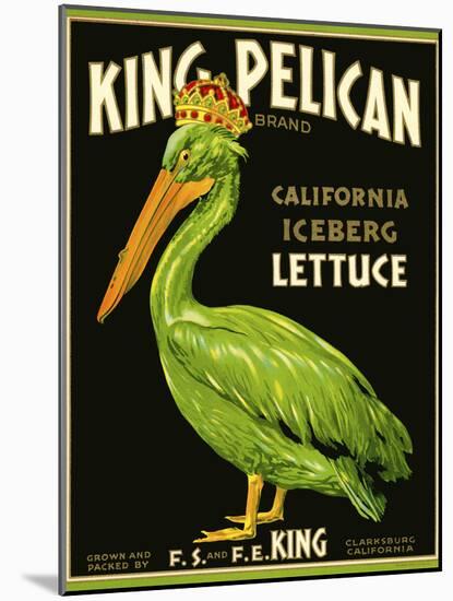 King Pelican Brand Lettuce-null-Mounted Premium Giclee Print