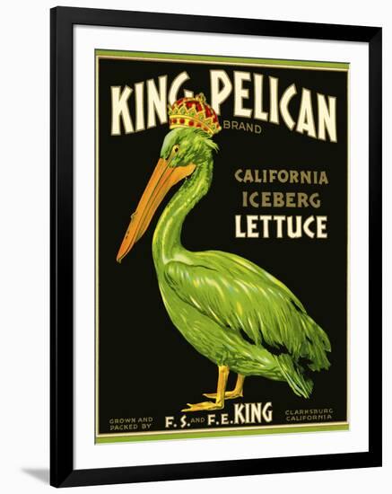 King Pelican Brand Lettuce-null-Framed Premium Giclee Print