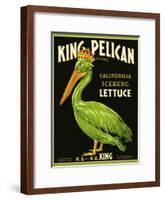 King Pelican Brand Lettuce-null-Framed Giclee Print