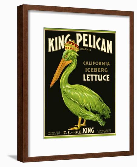 King Pelican Brand Lettuce-null-Framed Giclee Print