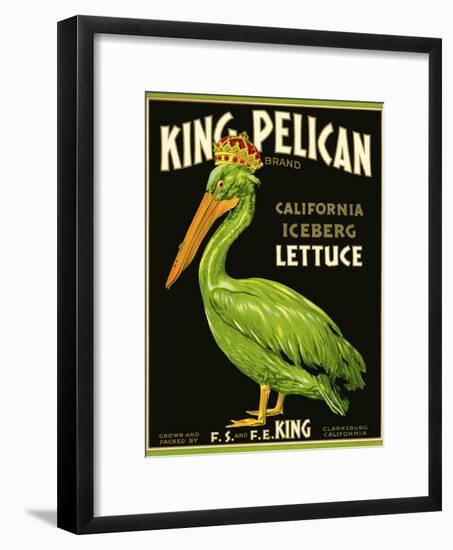 King Pelican Brand Lettuce-null-Framed Giclee Print