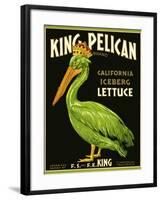 King Pelican Brand Lettuce-null-Framed Giclee Print