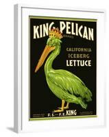 King Pelican Brand Lettuce-null-Framed Giclee Print