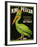 King Pelican Brand Lettuce-null-Framed Giclee Print