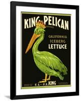 King Pelican Brand Lettuce-null-Framed Giclee Print