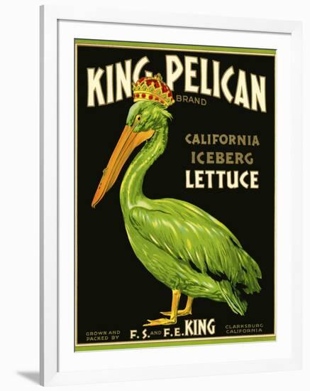 King Pelican Brand Lettuce-null-Framed Giclee Print