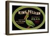 King Pelican California Peas-null-Framed Art Print