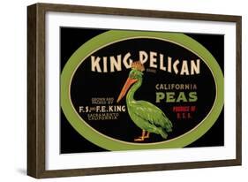 King Pelican California Peas-null-Framed Art Print