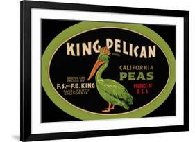 King Pelican California Peas-null-Framed Premium Giclee Print