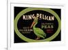 King Pelican California Peas-null-Framed Art Print