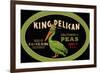 King Pelican California Peas-null-Framed Art Print