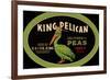 King Pelican California Peas-null-Framed Art Print