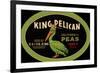 King Pelican California Peas-null-Framed Art Print