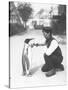 King Penguin, with Keeper Harry Munro, 1914-Frederick William Bond-Stretched Canvas