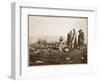 King Peter of Serbia at the Front (Sepia Photo)-English Photographer-Framed Giclee Print