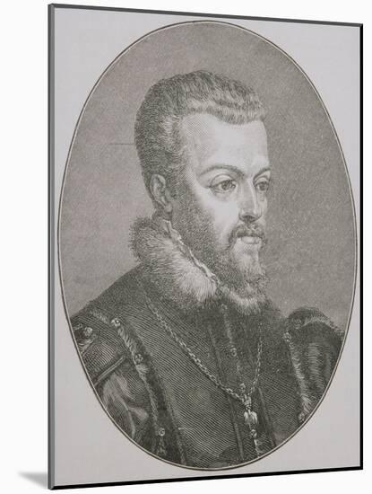 King Philip II (1527-99) of Spain-Titian (Tiziano Vecelli)-Mounted Giclee Print