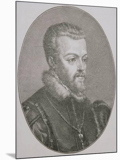 King Philip II (1527-99) of Spain-Titian (Tiziano Vecelli)-Mounted Giclee Print