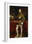 King Philip II of Spain (1527-1598), the King in Armor; Morion and Gloves on a Table-Titian (Tiziano Vecelli)-Framed Giclee Print
