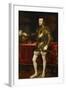 King Philip II of Spain (1527-1598), the King in Armor; Morion and Gloves on a Table-Titian (Tiziano Vecelli)-Framed Giclee Print