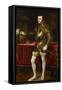 King Philip II of Spain (1527-1598), the King in Armor; Morion and Gloves on a Table-Titian (Tiziano Vecelli)-Framed Stretched Canvas