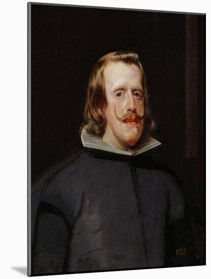 King Philip IV of Spain (1605-1665), Painted 1655-1660-Diego Velazquez-Mounted Giclee Print