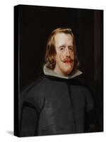 King Philip IV of Spain (1605-1665), Painted 1655-1660-Diego Velazquez-Stretched Canvas