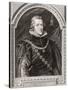 King Philip IV of Spain. Felipe Iv. Portrait.-Peter Paul (after) Rubens-Stretched Canvas