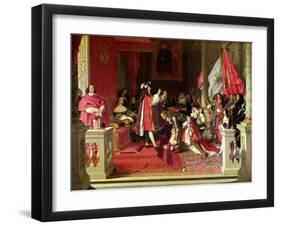 King Philip V (1683-1746) of Spain Making Marshal James Fitzjames (1670-1734)-Jean-Auguste-Dominique Ingres-Framed Giclee Print