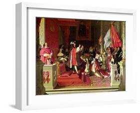 King Philip V (1683-1746) of Spain Making Marshal James Fitzjames (1670-1734)-Jean-Auguste-Dominique Ingres-Framed Giclee Print