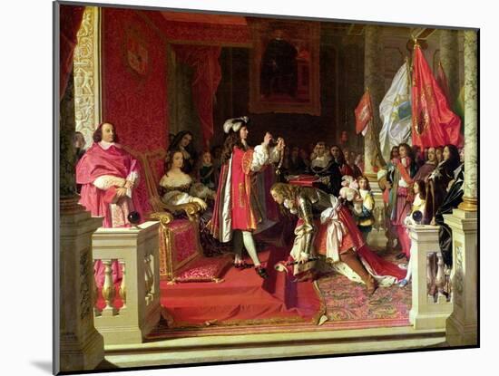 King Philip V (1683-1746) of Spain Making Marshal James Fitzjames (1670-1734)-Jean-Auguste-Dominique Ingres-Mounted Giclee Print