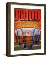 King Pong-Old Red Truck-Framed Giclee Print