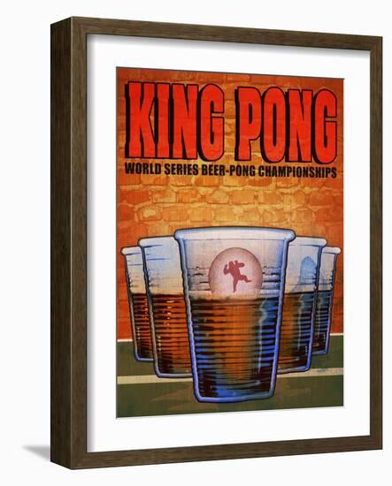 King Pong-Old Red Truck-Framed Giclee Print