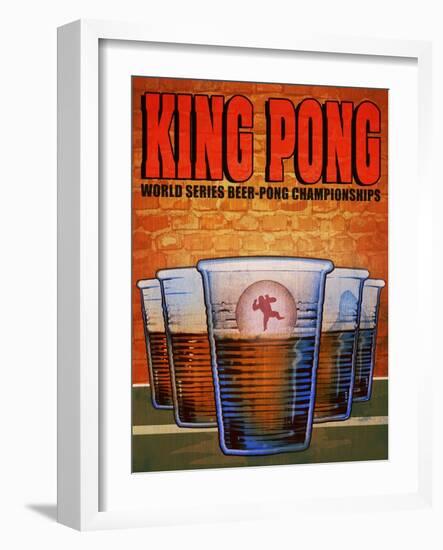 King Pong-Old Red Truck-Framed Giclee Print