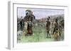 King Porus of India Surrenders to Alexander the Great, 326 Bc-null-Framed Giclee Print