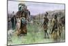 King Porus of India Surrenders to Alexander the Great, 326 Bc-null-Mounted Giclee Print