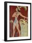 King-Priest or Prince with Lilies, from the Palace at Knossos, 16th Century-null-Framed Giclee Print