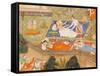 King Putraka in the Palace of the Beautiful Patali-null-Framed Stretched Canvas